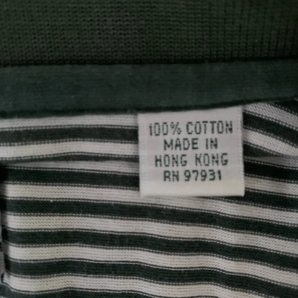 Masters Augusta Mens Forest Green Striped Classic Cotton Golf Polo Sz XL - Picture 5 of 11